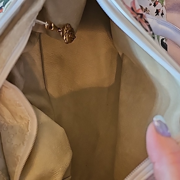 GUCCI RARE Auth. HTF Vtg Flora Canvas Satchel - Picture 7 of 16